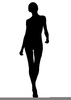 Girl Walking Silhouette Image