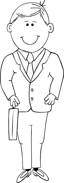 Man In Suit Outline Clip Art At Clker Com Vector Clip Art Online Royalty Free Public Domain