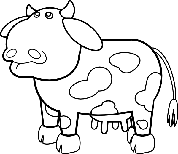 clip art cow outline - photo #1