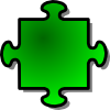Green Jigsaw Piece 10 Clip Art