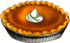 Black And White Pumpkin Pie Clipart Image