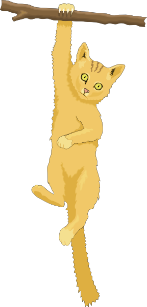 clipart hanging cat - photo #3