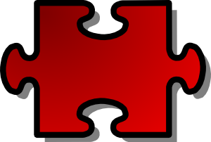 Jigsaw Red 10 Clip Art