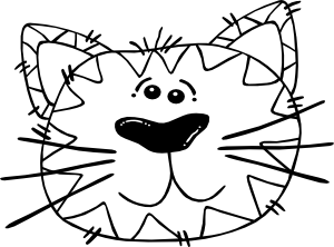 Cartoon Cat Face Outline Clip Art At Clker Com Vector Clip Art Online Royalty Free Public Domain