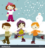 Playing In Snow Clipart Image
