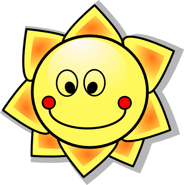 Smiling Cartoon Sun Clip Art  Vector Clip Art Online Royalty Free 