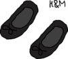 H&m Black/grey/gray Flats Clip Art