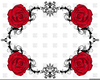 Borders Roses Clipart Image