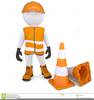 Clipart Of Flagman Working Image