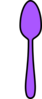 Purple Spoon Clip Art
