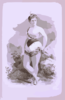 [woman In Burlesque Costume In Front Of Rocky Outcrops] Clip Art