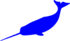 Blue Narwhal Clip Art