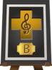 Trophy Music B Brown Clip Art