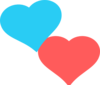 Two Hearts Clip Art