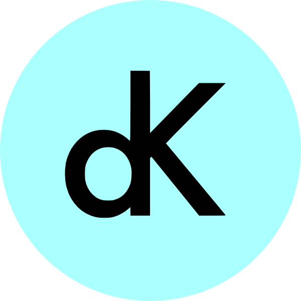 Dk Logo On Light Blue On Circle Clip Art at Clker.com - vector clip art