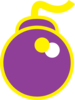 Purple Bomb Clip Art