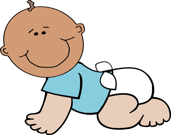 free clipart of baby in diaper - photo #1