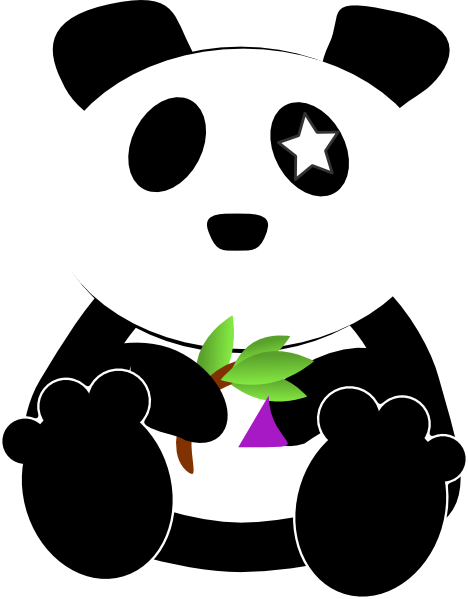 clipart panda star - photo #9