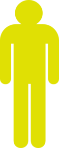 Boy Stick Figure - Dark Yellow Clip Art