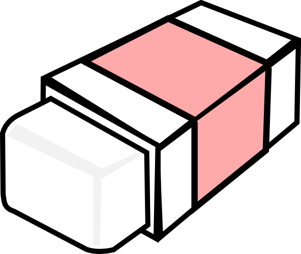 pink eraser clipart