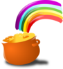 Gold End Rainbow Clip Art