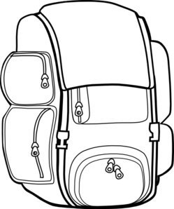 Black Backpack Clip Art
