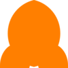 Orange Rocket 2 Clip Art