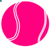 Bright Pink Tennis Ball Clip Art