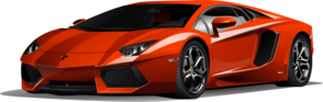 Red Lamborghini  Clip Art