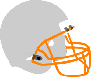 Football Helmet Gray Clip Art