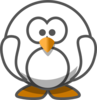 Grey And White Penguin Clip Art