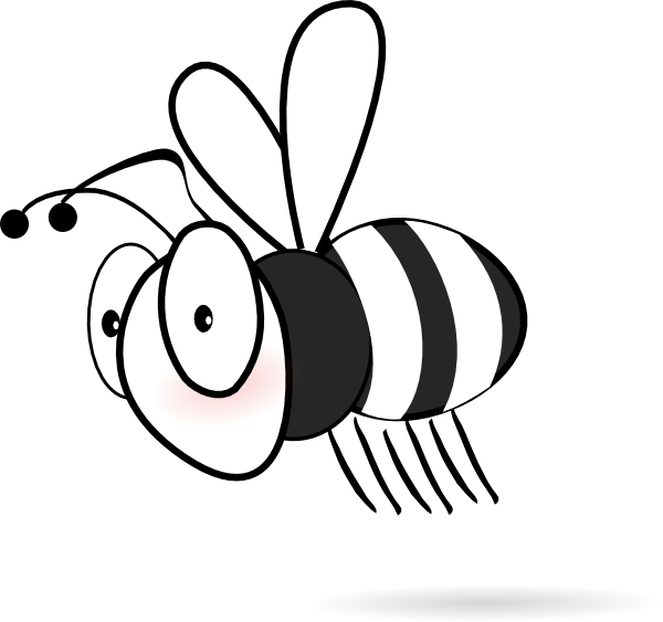 free bee clipart black and white - photo #1
