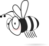 Black And White Bee Clip Art