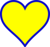 Michigan Blue Gold Heart Clip Art