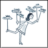 Spinning Plates Clipart Image