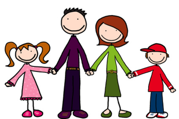 family of 4 clipart - photo #1
