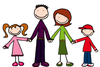 Cartoon Family Holding Hands Image