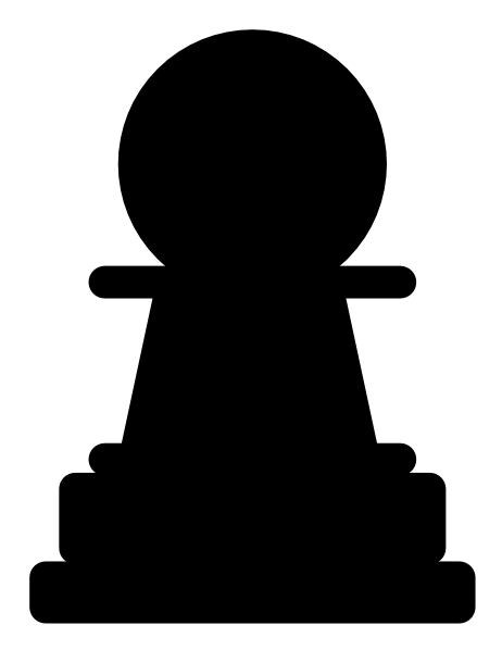 Free: SVG White silhouette chess piece 