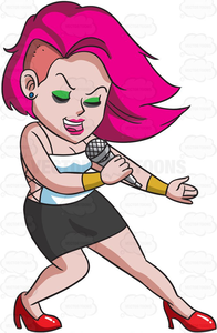 Clipart Female Singer Cartoon | Free Images at Clker.com - vector clip
