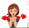 Animated Blowing A Kiss Clipart Image