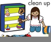 Children Picking Up Toys Clipart Image