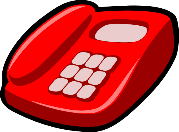 free clip art red phone - photo #3