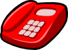 Red Telephone Clip Art