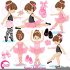 Ballerinas Dancing Clipart Image