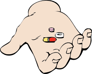 Hand And Pills Clip Art