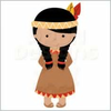 Native American Boy Girl Clipart Image