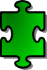 Green Jigsaw Piece 13 Clip Art