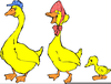 Duck Black And White Clipart Image