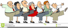 People Walking Singing Clipart Image