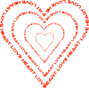 A Heart Done By Words Outline Clip Art
